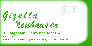 gizella neuhauser business card